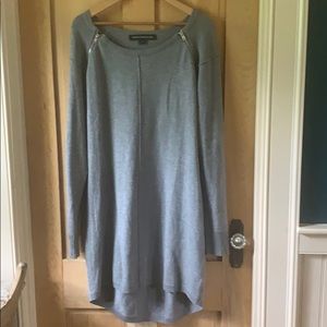 Gray wool sweater dress